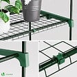 VOUNOT - Serre de jardin avec etageres et bache PE renforcee 135gr/m2 69x49x160cm blanc - vignette