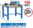 SIMON RACK - SimonRack - Kit Etabli avec tiroir 865x1500x750mm Bleu/Bois - BT6-BOX 1500 SIMONRACK - vignette
