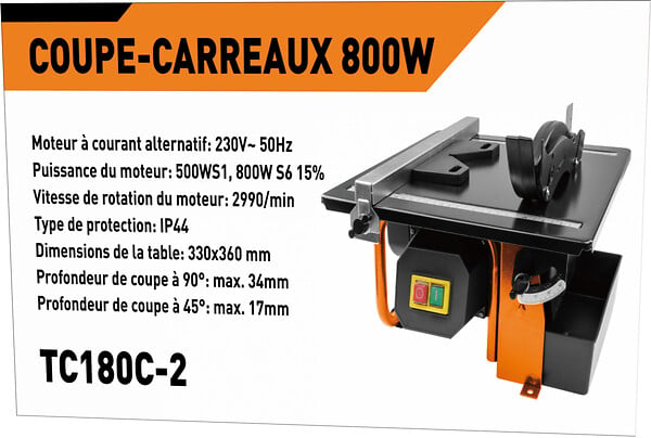 Coupe carreaux électrique  800W - large