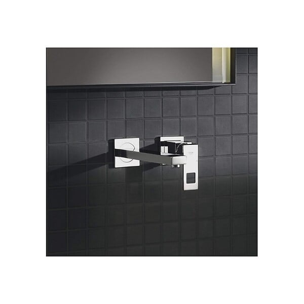 GROHE - Mitigeur lavabo mural Eurocube taille M + corps encastré - large