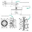 HANSGROHE - Colonne douche thermostatique Ecostat Square Douche de tête Vernis Shape Flexible Isiflex Douchette Pulsify E  noir mat - vignette