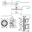 HANSGROHE - Colonne douche thermostatique Ecostat Square Douche de tête Vernis Shape Flexible Designflex Douchette Pulsify noir mat - vignette