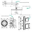 HANSGROHE - Colonne douche thermostatique Ecostat Square Douche de tête Vernis Shape Flexible Metaflex Douchette Crometta chromé - vignette