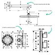 HANSGROHE - Colonne douche thermostatique Ecostat Square Douche de tête Vernis Shape Flexible Designflex Douchette Pulsify chromé - vignette