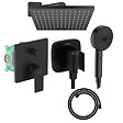 HANSGROHE - Colonne de douche encastrée mécanique Vernis Shape Douche de tête Vernis Shape Flexible Designflex Douchette Pulsify noir - vignette