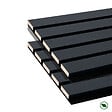 FORESTEA - Lot de 2 Panneaux tasseaux bois MDF acoustic décor chêne lave sur feutrine 2600x300x17mm PEFC 70% - vignette