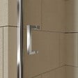 AURLANE - Porte de douche coulissante 140x200 cm - Verre transparent - Profilé Chrome - CHROMED CRUSH - vignette