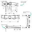 HANSGROHE - Pack mitigeur bain thermostatique Ecostat 1001CL + Flexible Metaflex + Pommeau Pulsify E 100 EcoSmart chromé - vignette
