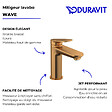 DURAVIT - Mitigeur lavabo Wave M sans vidage bronze brossé - vignette