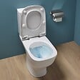 JACOB DELAFON - WC à poser sans bride sortie horizontale Struktura avec abattant + Tabouret physiologique bois - vignette