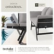 TECTAKE - Canapé lounge en rotin SINTRA 2-en-1 gris clair/noir - vignette