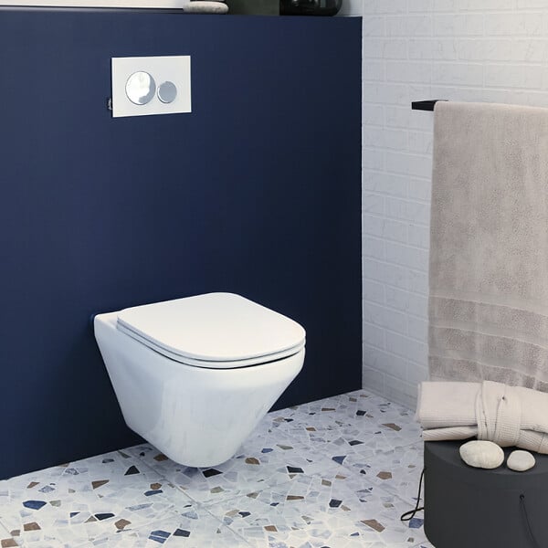 JACOB DELAFON - Cuvette WC suspendu sans bride Modern Life avec abattant frein de chute et déclipsable - large
