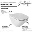 JACOB DELAFON - Cuvette WC suspendu sans bride Modern Life avec abattant frein de chute et déclipsable - vignette