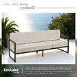 TECTAKE - Canapé de jardin COMOSA 3 places marron/beige - vignette
