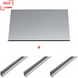 MCCOVER - Crédence - réversible - en aluminium brossé / aluminium brut 200 x 100 x 0.3 cm + 3 profils de finition en U Aluminum brossé, ep.3 mm, l.100 cm, L.200 cm - vignette