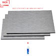 MCCOVER - Crédences - Lot de 3 - Réversible - en aluminium brossé 100 x 50 x 0.3cm + mastic Aluminum brossé, ep.3 mm, l.50 cm, L.100 cm - vignette
