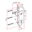 TIRARD - Serrure en retrait GJ pour cadre 30x30mm finition blanc - TIRARD - GJ791301 - vignette