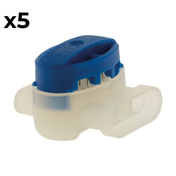 BLM - 5 connecteurs étanches 3 entrées fils rigides 0,5 / 1,5 mm² - Bleu - Blm - large