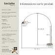 TECTAKE - Lampe sur pied ARCUS en acier style rétro, 60W Nickel mat - vignette
