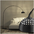 TECTAKE - Lampe sur pied ARCUS en acier style rétro, 60W noir - vignette