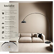 TECTAKE - Lampe sur pied ARCUS en acier style rétro, 60W noir - vignette