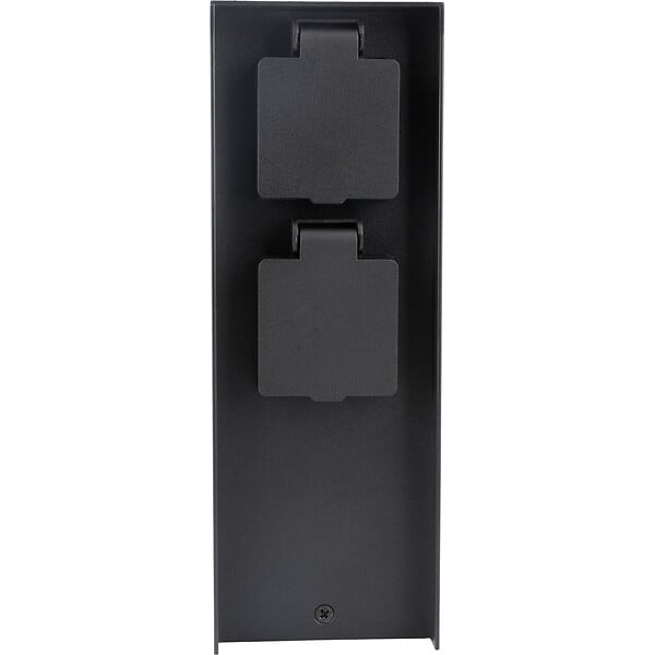 ZENITECH - Borne de jardin à fixer 4x16A IP44 - Aluminium Noir - Zenitech - large
