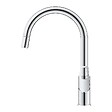 GROHE - Mitigeur évier BAULOOP bec haut avec douchette extractible GROHE 30543000 - vignette