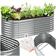 TECTAKE - Carré potager FLORMMA 200x100x60 cm argent - vignette