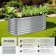 TECTAKE - Carré potager 200 x 100 x 80 cm au volume généreux galvanisé résistant aux intempéries argent y compris les gants - vignette