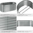 TECTAKE - Carré potager 200 x 100 x 80 cm au volume généreux galvanisé résistant aux intempéries argent y compris les gants - vignette