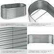 TECTAKE - Carré potager FLORMMA 160 x 80 x 60 cm argent - vignette
