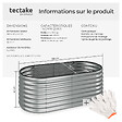 TECTAKE - Carré potager FLORMMA 160 x 80 x 60 cm argent - vignette