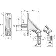 CHERUBINI - Sortie 90Â° tringle acier hexagonale + platine zamac 85x22mm nickelé - CHERUBINI - 78407038V13NK - vignette
