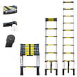 HOSTRÃ–M - Echelle telescopique 2,9m TELESCOO10, Aluminium, Pliable, Extensible, Hauteur de travail max 3,8m, Standart EN131, Garantie 5 ans, Hostrom - vignette