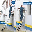 HOSTRÃ–M - Echelle telescopique 4,4m TELESCOO15, Aluminium, Pliable, Extensible, Hauteur de travail max 5,3m, Standart EN131, Garantie 5 ans, Hostrom - vignette