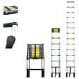 HOSTRÃ–M - Echelle telescopique 4,1m TELESCOO14, Aluminium, Pliable, Extensible, Hauteur de travail max 5m, Standart EN131, Garantie 5 ans, Hostrom - vignette