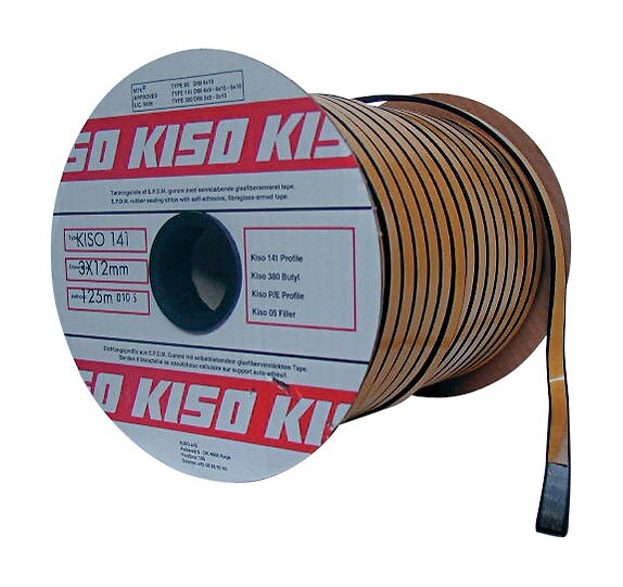 KISO SA - Rouleau de joint KISO 141 2x15mm longueur 125m noir - KISO - 141-2X15-N - large
