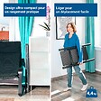 HOSTRÃ–M - Escabeau 3 marches FOLDPACT3, Marche pied pliable, Design ultra-compact, Marches larges 17,5 cm, Acier, Etagère temporaire, Garantie 5 ans, Hostrom - vignette