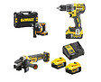 DEWALT - Pack 3 outils 18V XR (DCD791/DCG405/DCH172) + 2 batteries 5Ah + chargeur + coffret T-STAK - DEWALT - DCK2020P2T/DCH172NT - vignette