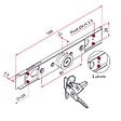 TIRARD - Serrure AA40 acier zingué cylindre rond longueur 12mm 2 pivots - TIRARD - AA114004 - vignette