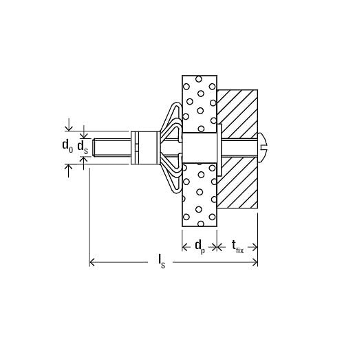 FISCHER - 50 Chevilles métalliques à  expansion sans vis 46 mm Fischer - large