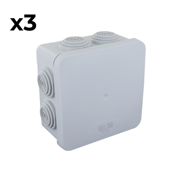 PROTEC - Lot de 3 boîtes étanches IP55 No Airbox 80x42mm - Protec - large