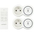 ZENITECH - Pack de 2 prises 2300W + télécommande - Blanc - Bolea - Zenitech - vignette