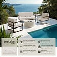 TECTAKE - Salon de jardin COMOSA pour 4 personnes marron/beige - vignette