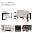 TECTAKE - Salon de jardin COMOSA pour 4 personnes marron/beige - vignette