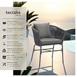 TECTAKE - Ensemble de chaises VALEIRAS effet corde tressée gris foncé/gris foncé - vignette