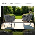 TECTAKE - Ensemble de chaises VALEIRAS effet corde tressée gris foncé/gris foncé - vignette