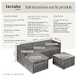 TECTAKE - Salon en rotin Lignano gris - vignette