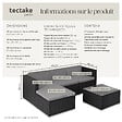 TECTAKE - Salon en rotin Lignano noir - vignette