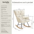 TECTAKE - Fauteuil à bascule TORVE rembourré Bouclé beige - vignette